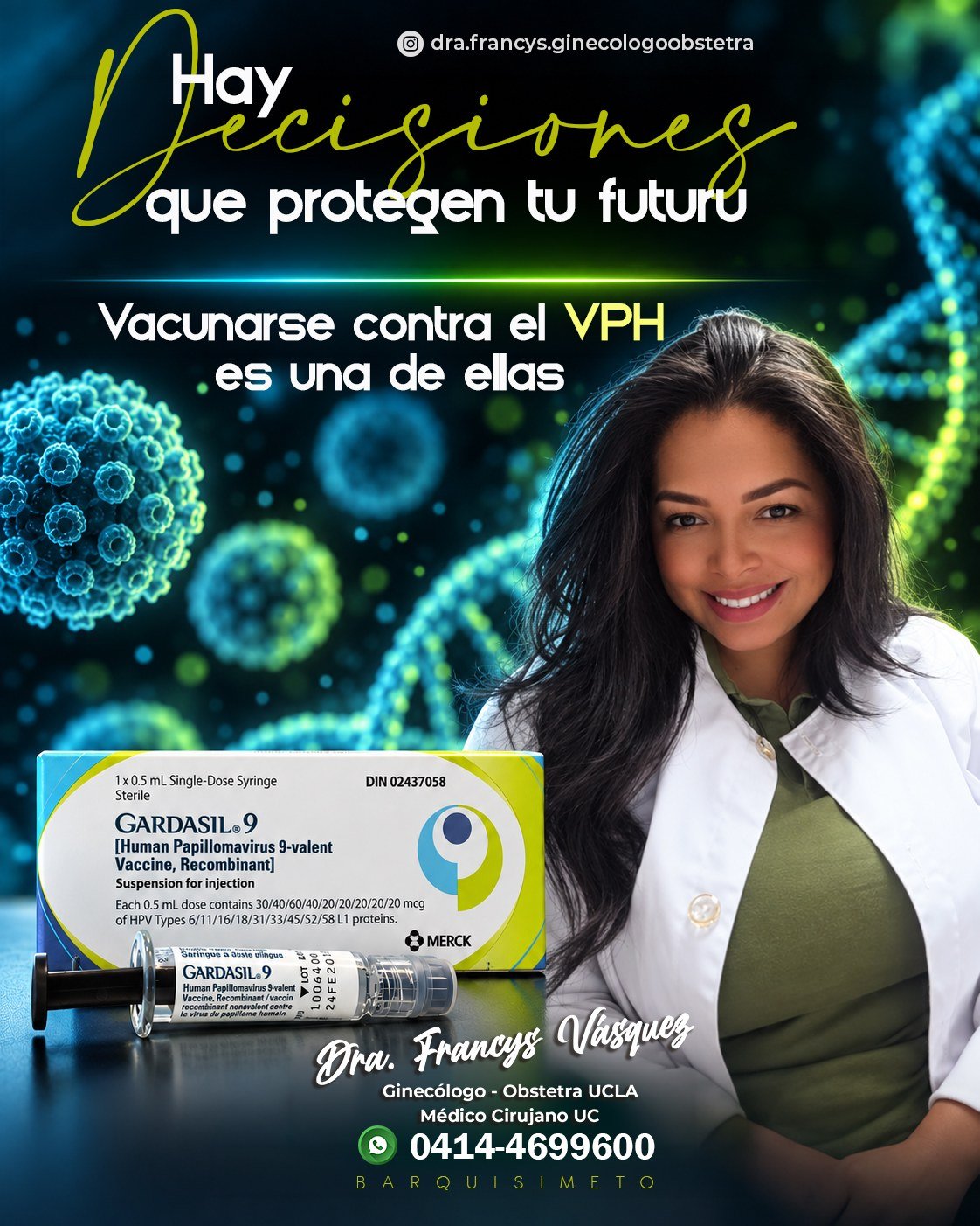 Publicidad de la semana de la Dra. Francys Vásquez